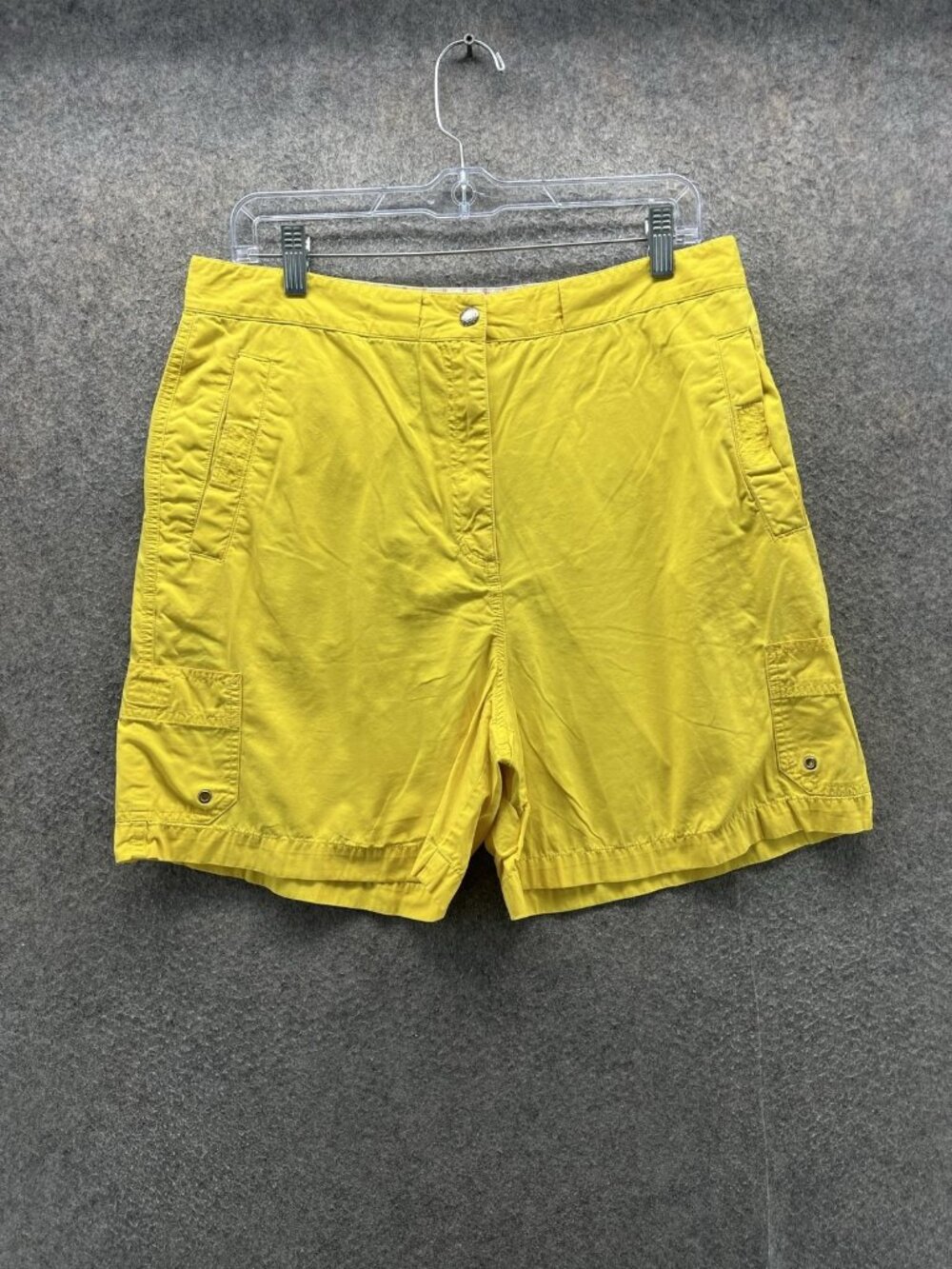 Lauren Ralph Lauren Shorts Womens 14 Yellow Twill Cargo 6 Inseam Casual Summer